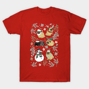 Christmas Pugs T-Shirt